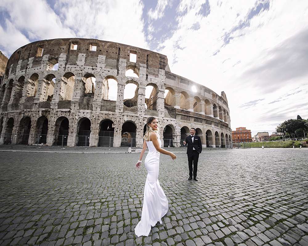 свадебная фотосессия у Колизея в городе Рим