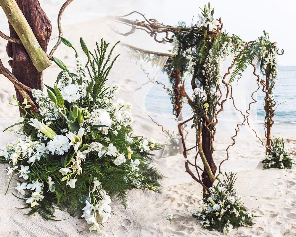 arch wedding decor in Sardinia