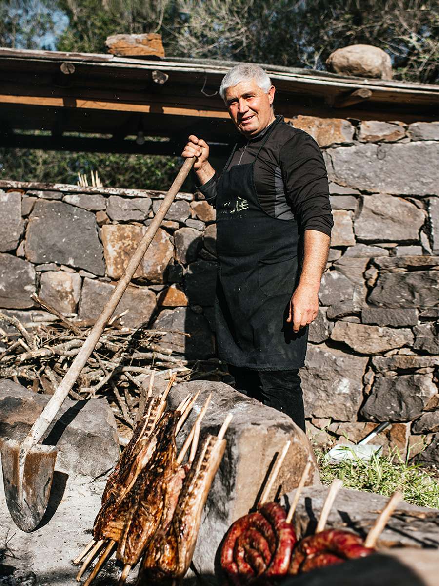 traditional Sardinian meat cooking
